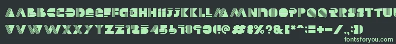 フォントAlectro – 黒い背景に緑の文字
