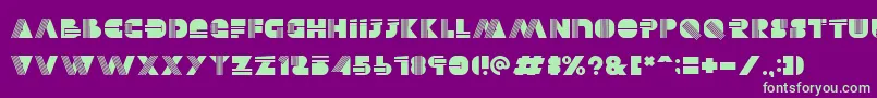 Alectro Font – Green Fonts on Purple Background