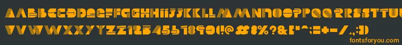 Alectro Font – Orange Fonts on Black Background