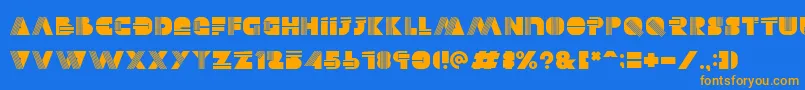 Alectro Font – Orange Fonts on Blue Background