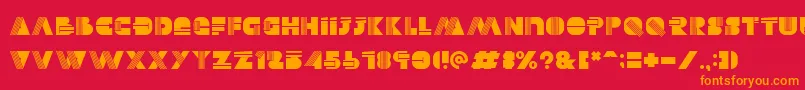 Alectro Font – Orange Fonts on Red Background
