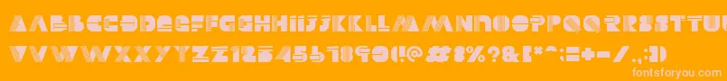 Alectro Font – Pink Fonts on Orange Background
