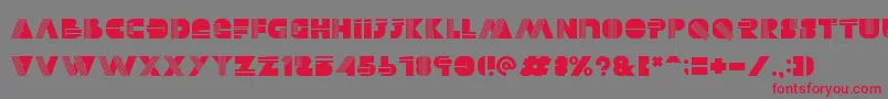 フォントAlectro – 赤い文字の灰色の背景