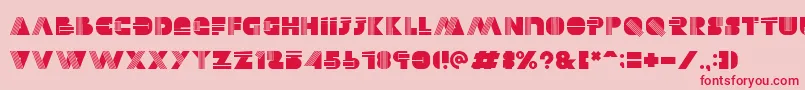 フォントAlectro – ピンクの背景に赤い文字