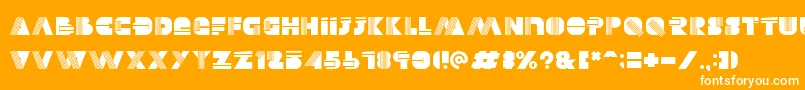 フォントAlectro – オレンジの背景に白い文字