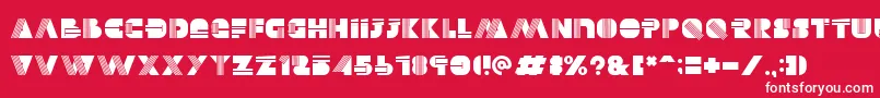 フォントAlectro – 赤い背景に白い文字