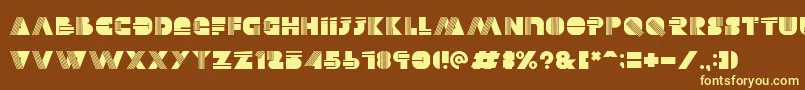 Alectro Font – Yellow Fonts on Brown Background