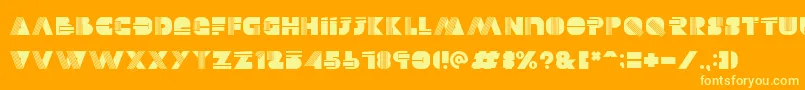 Alectro Font – Yellow Fonts on Orange Background