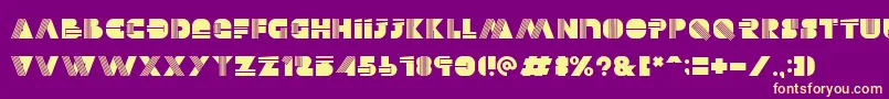 Alectro-Schriftart – Gelbe Schriften auf violettem Hintergrund