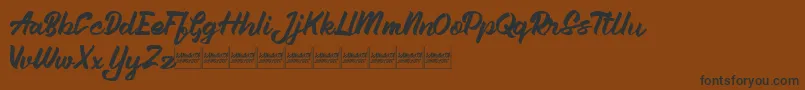 Aleenademo Font – Black Fonts on Brown Background