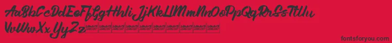 Aleenademo Font – Black Fonts on Red Background
