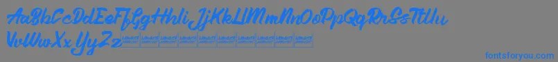 Aleenademo Font – Blue Fonts on Gray Background