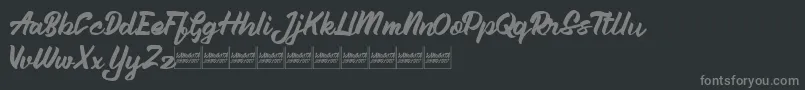 Aleenademo Font – Gray Fonts on Black Background
