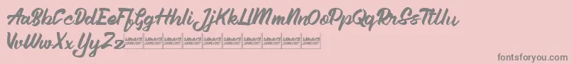 Aleenademo Font – Gray Fonts on Pink Background