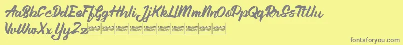 Aleenademo Font – Gray Fonts on Yellow Background