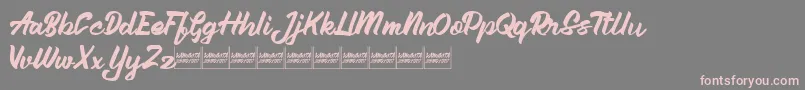 Aleenademo Font – Pink Fonts on Gray Background