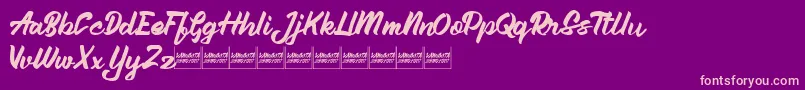 Aleenademo Font – Pink Fonts on Purple Background