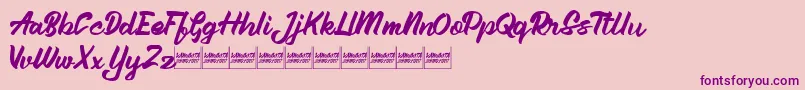 Aleenademo Font – Purple Fonts on Pink Background