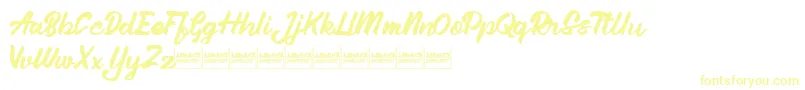 Aleenademo Font – Yellow Fonts on White Background