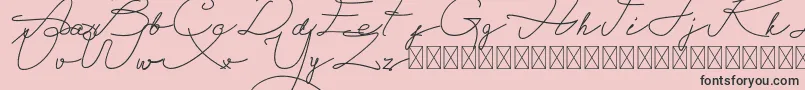 Alegant Script Free Font – Black Fonts on Pink Background