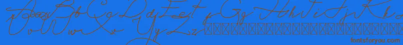 fuente Alegant Script Free – Fuentes Marrones Sobre Fondo Azul