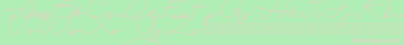 Alegant Script Free Font – Pink Fonts on Green Background