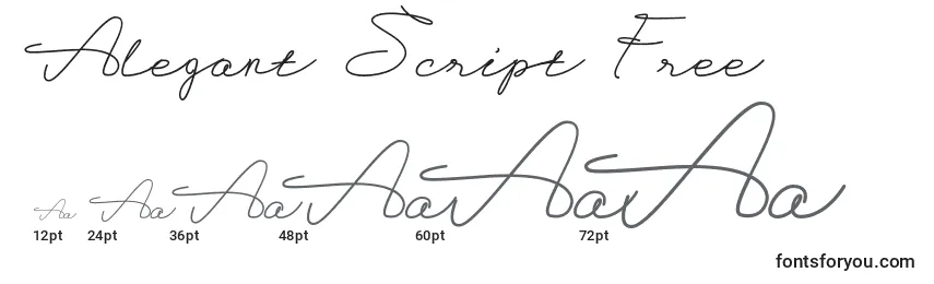 Alegant Script Free Font Sizes