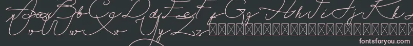 フォントAlegant Script Free – 黒い背景にピンクのフォント