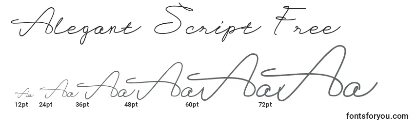 Размеры шрифта Alegant Script Free (119009)