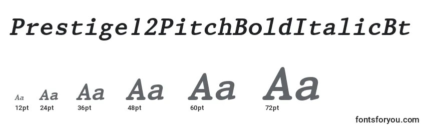 Размеры шрифта Prestige12PitchBoldItalicBt
