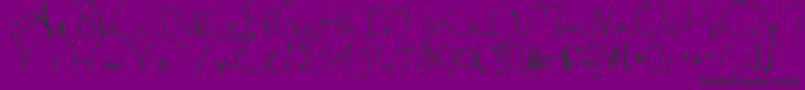 ALEIA-Schriftart – Schwarze Schriften auf violettem Hintergrund