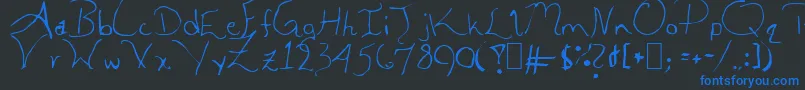 Weitere Informationen zur ALEIA-Schriftart ALEIA-Schriftart – Blaue Schriften auf schwarzem Hintergrund