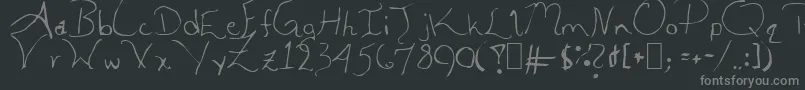 ALEIA Font – Gray Fonts on Black Background