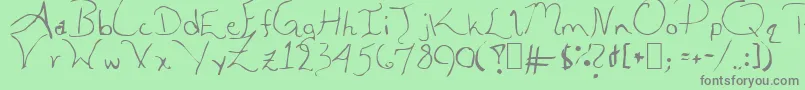 ALEIA Font – Gray Fonts on Green Background