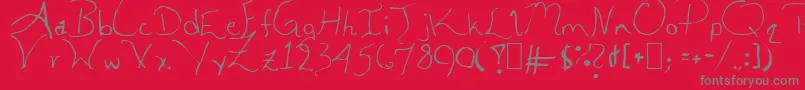 ALEIA-Schriftart – Graue Schriften auf rotem Hintergrund