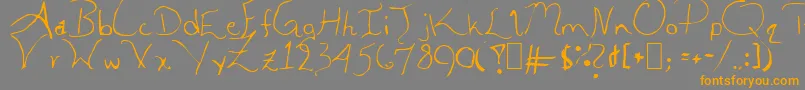 ALEIA-Schriftart – Orangefarbene Schriften auf grauem Hintergrund