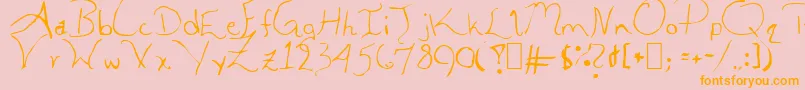 ALEIA Font – Orange Fonts on Pink Background