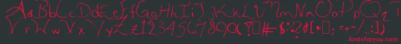 Weitere Informationen zur ALEIA-Schriftart ALEIA-Schriftart – Rote Schriften auf schwarzem Hintergrund
