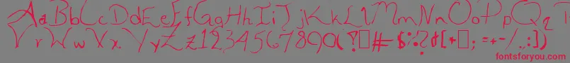 ALEIA Font – Red Fonts on Gray Background