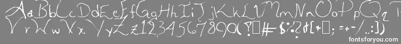 フォントALEIA – 灰色の背景に白い文字