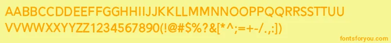 Alesand Bold Font – Orange Fonts on Yellow Background