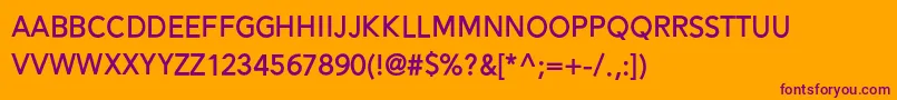 Alesand Bold Font – Purple Fonts on Orange Background