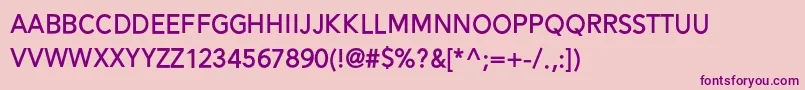 Alesand Bold Font – Purple Fonts on Pink Background