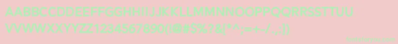 Alesand Extra Bold Font – Green Fonts on Pink Background