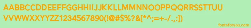 Alesand Extra Bold Font – Orange Fonts on Green Background