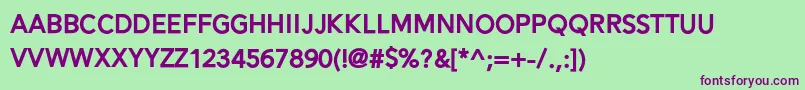 Alesand Extra Bold Font – Purple Fonts on Green Background