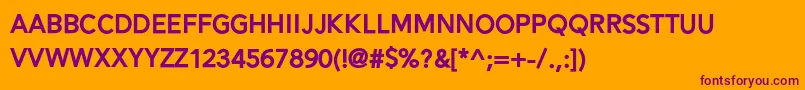 Alesand Extra Bold Font – Purple Fonts on Orange Background