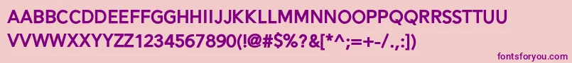 Alesand Extra Bold Font – Purple Fonts on Pink Background
