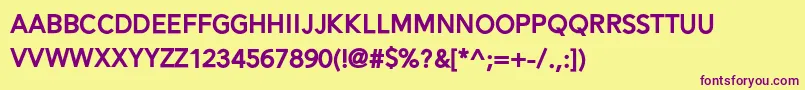 Alesand Extra Bold Font – Purple Fonts on Yellow Background