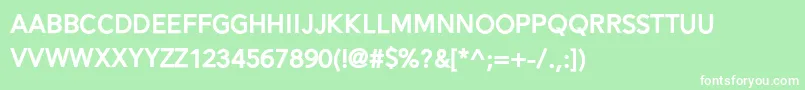 Alesand Extra Bold Font – White Fonts on Green Background